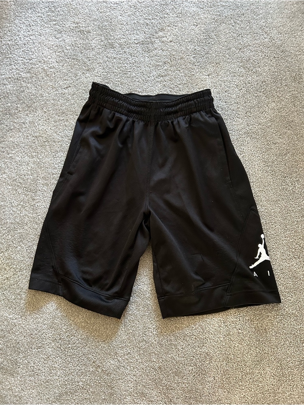 Jordan Black Basketball Shorts with White Jumpman Logo